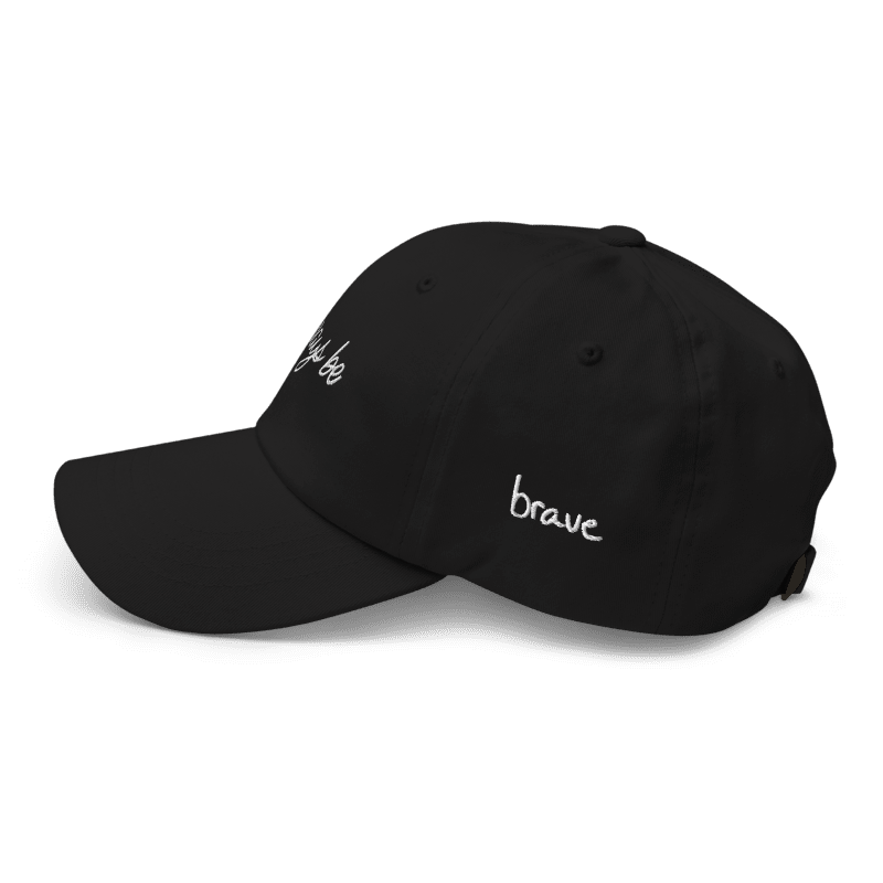 Organic Dad Hat - Black - Brave